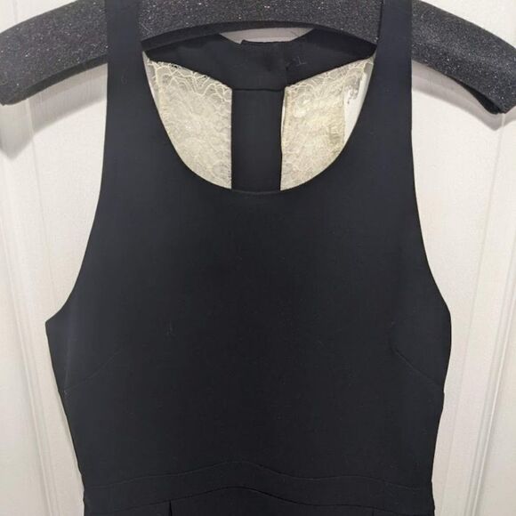 {flawed} Sandro | Black sheath dress with lace inset - Picture 4 of 10